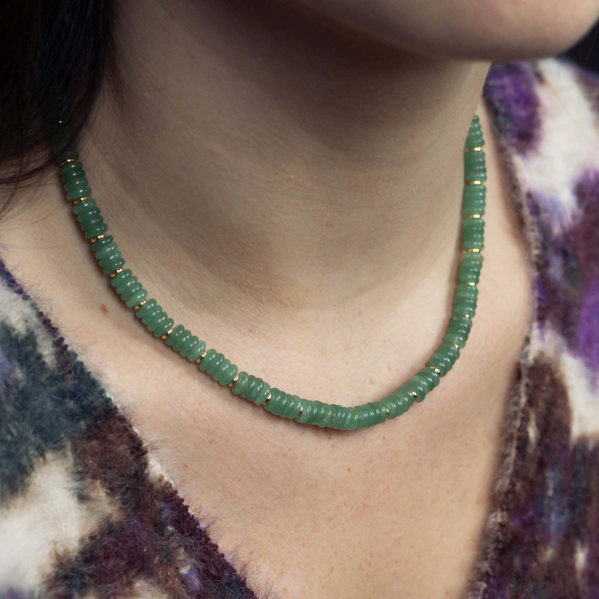 Collier Blima en pierres Aventurine - SLOYA